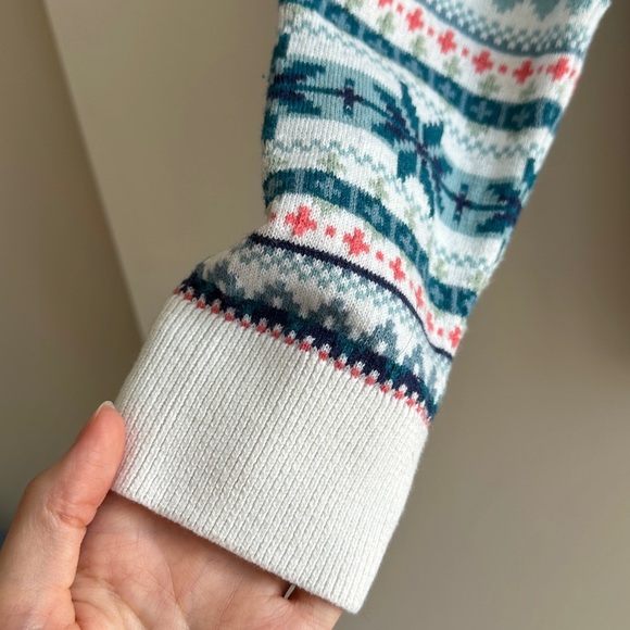 Talbots Petites Fair Isle Mockneck Pullover Sweater, Size Medium - Picture 6 of 15